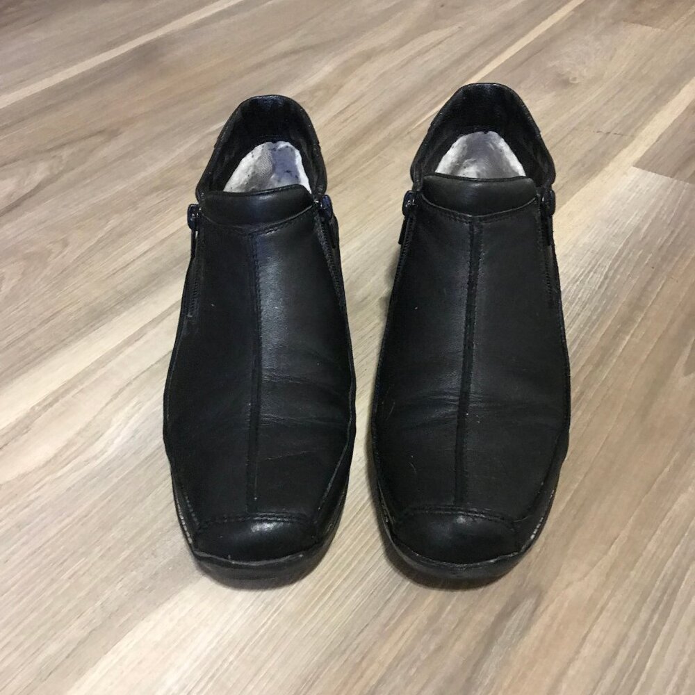 Rieker Tex Ladies Charcoal/Grey Leather Ankle Boots Size 41